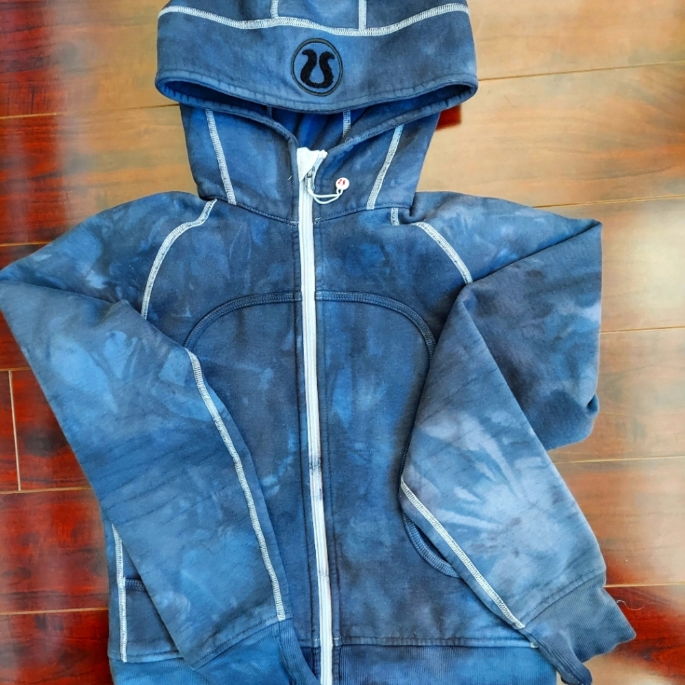 Purple tie die style scuba hoodie